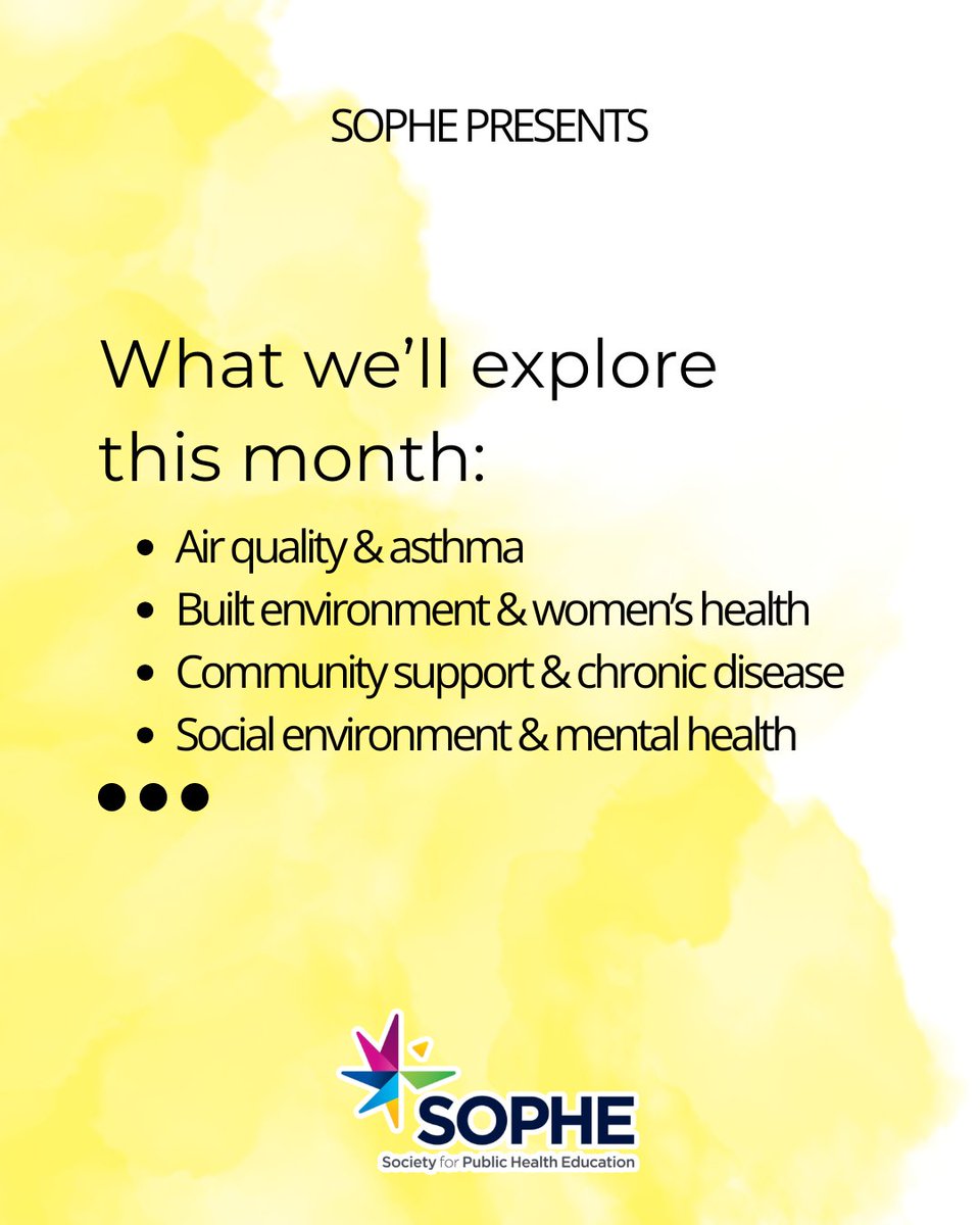SOPHEtweets's tweet photo. Your zip code predicts your health outcomes more reliably than your genetic code.

That's what this month's mini-series is about.

Environment. Community. Health. Every week in May.

Follow along 🌿 

#EnvironmentalHealth #HealthEquity #SOPHE https://t.co/YV7HSer1Il