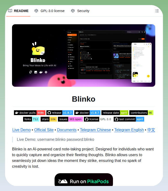 Self-hosted AI note-taking app with smart retrieval

github.com/blinkospace/bl…