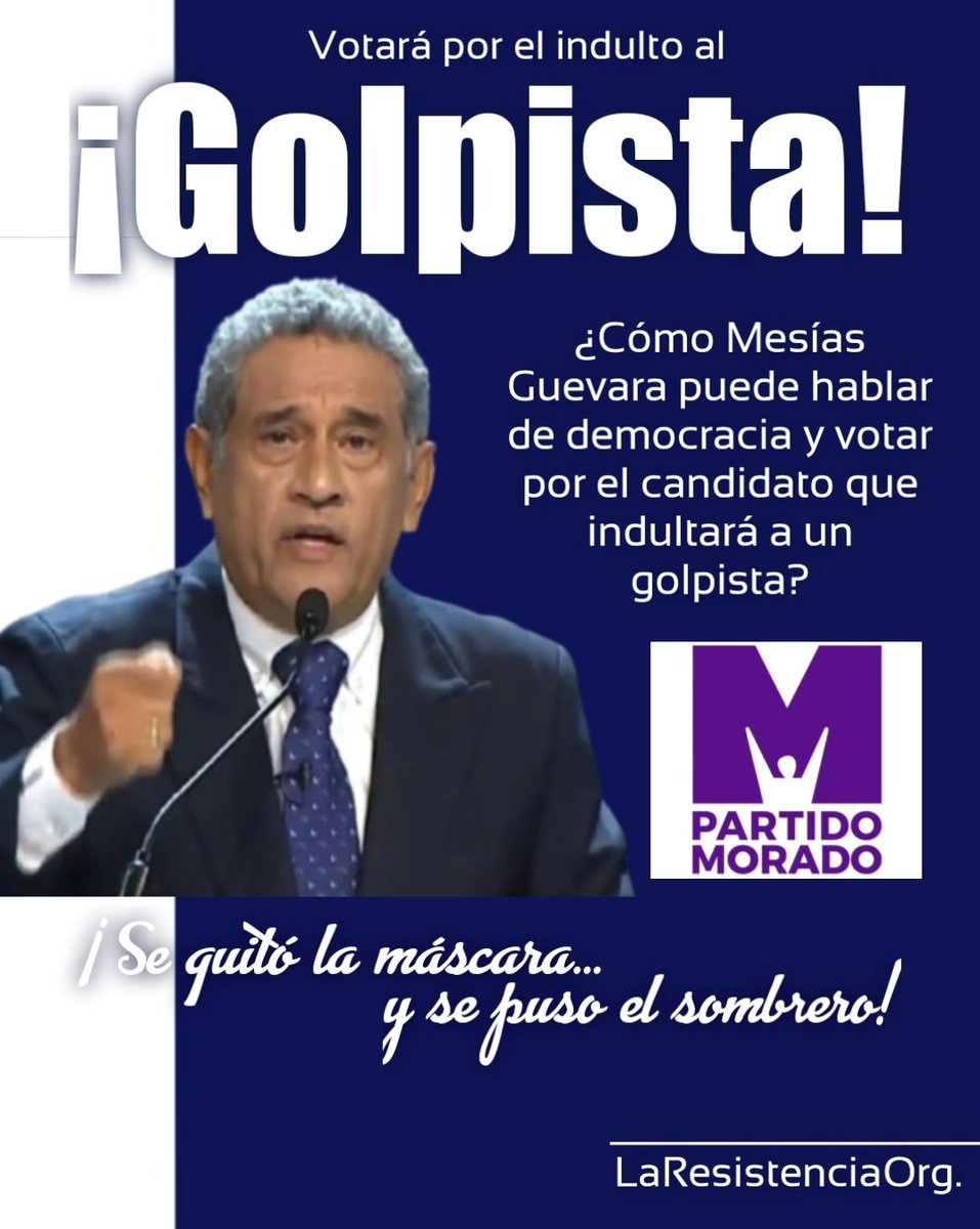 Empezamos con el primer farsante: Mesías Guevara del <a href="/partidomorado/">Partido Morado</a>