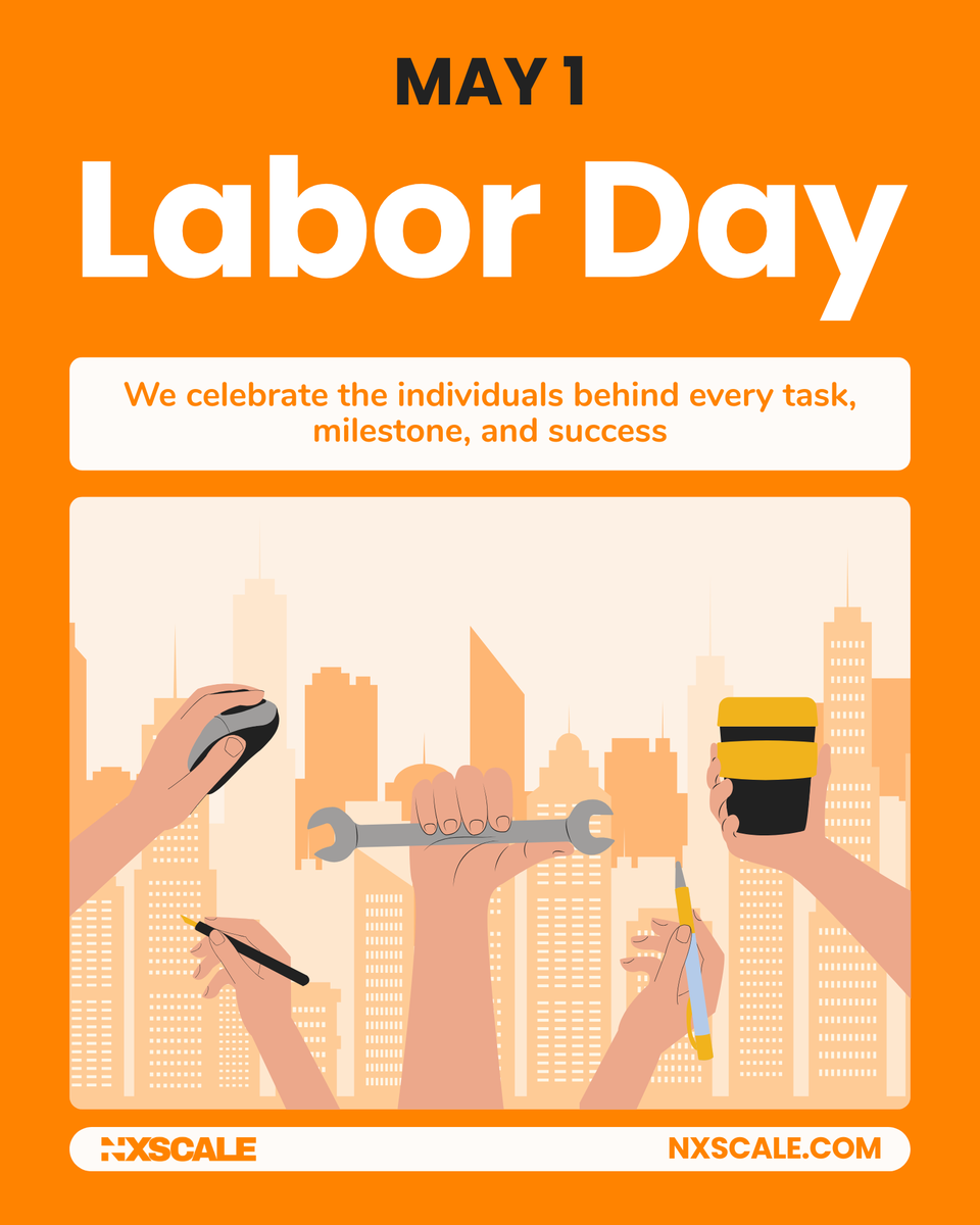 nxscale's tweet photo. Happy Labor Day to all workers, builders, and changemakers 🧡

#StartFastScaleSmart #LaborDay #PeopleFirst #BusinessGrowth #Outsourcing #Offshoring https://t.co/5ZVEgMUifm