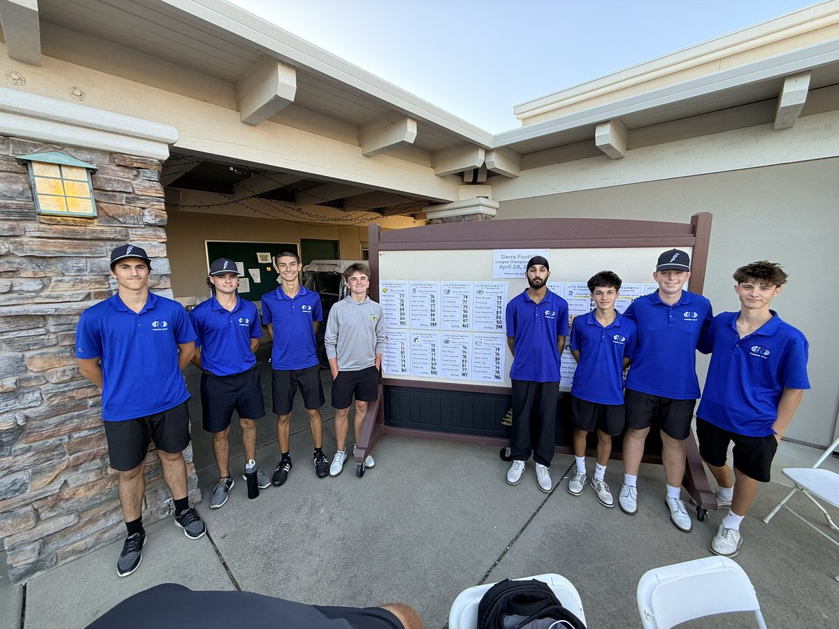 rhsthundergolf's tweet photo. On Tue 04/28 at Timber Creek GC, @RocklinSports varsity finished in 3rd place at SFL. Thunder led by Paul-75, Jackson G-76, Jackson S-77, Landon-78 &amp; advance to Divisional playoffs!

365-Jesuit
386-Whitney
387-Rocklin
389-Davis
391-Del Oro
394-Granite Bay
400-Oak Ridge
401-Folsom https://t.co/tYEhbA9cmm