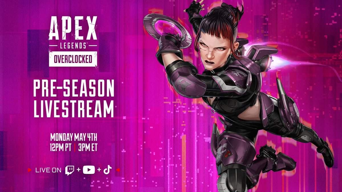 ValeKahnn's tweet photo. Nos vemos el lunes 4 para probar la nueva temporada de apex con acceso anticipado 👀 @PlayApex #ApexPartner #ApexOverclockedPreview https://t.co/ZuIxEY0vZK