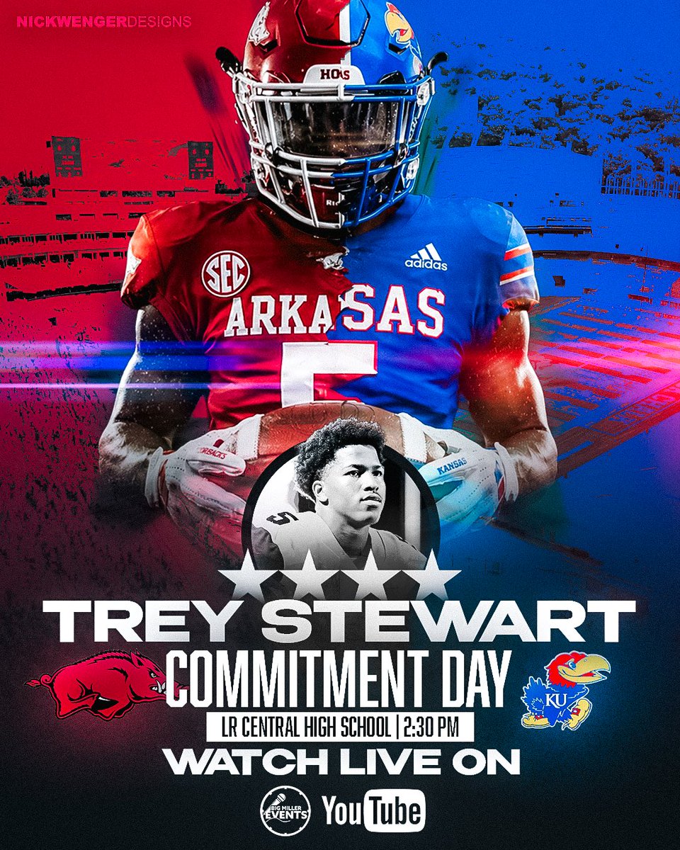 TreyStewart2027's tweet image. #AGTG I will be announcing my commitment to one of these schools this Sunday at 2:30!!! Where’s 🏡?

Live stream: youtube.com/@bigmillereven…