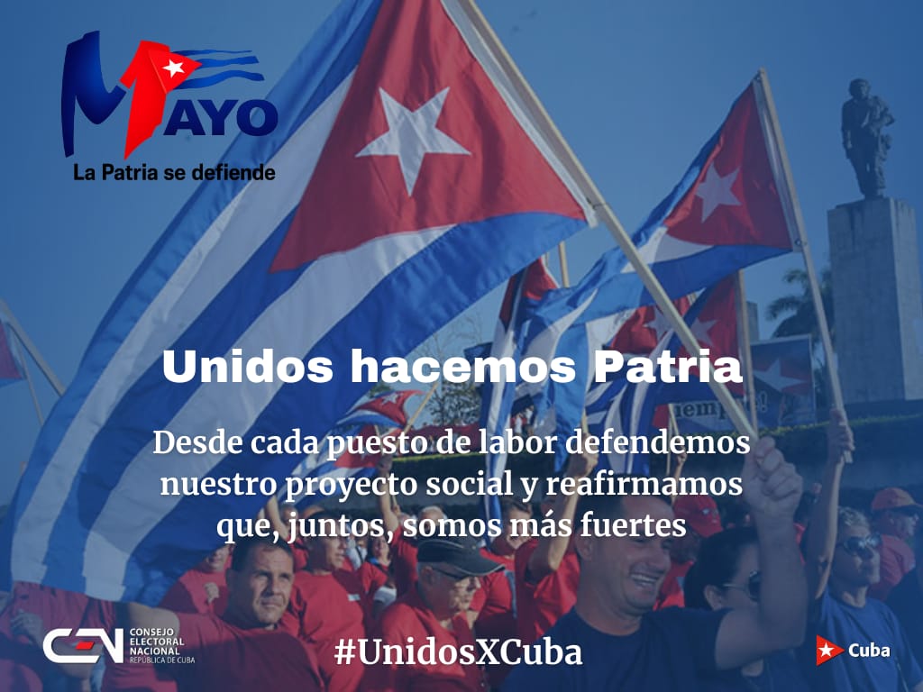 #1deMayo Porque la patria lo merece. Unidos al desfile, por #Cuba. <a href="/AlinaBalse87002/">Alina_Balseiro</a>
<a href="/Elecciones_Cuba/">Elecciones en Cuba</a>

#LasTunas #EleccionesEnCuba #JuntosPorLaDemocracia #CENCuba