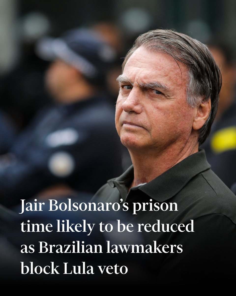 Brazil’s congress voted to override the leftist president’s veto of a legislation changing how criminal sentences are calculated. ft.trib.al/mYIwinv