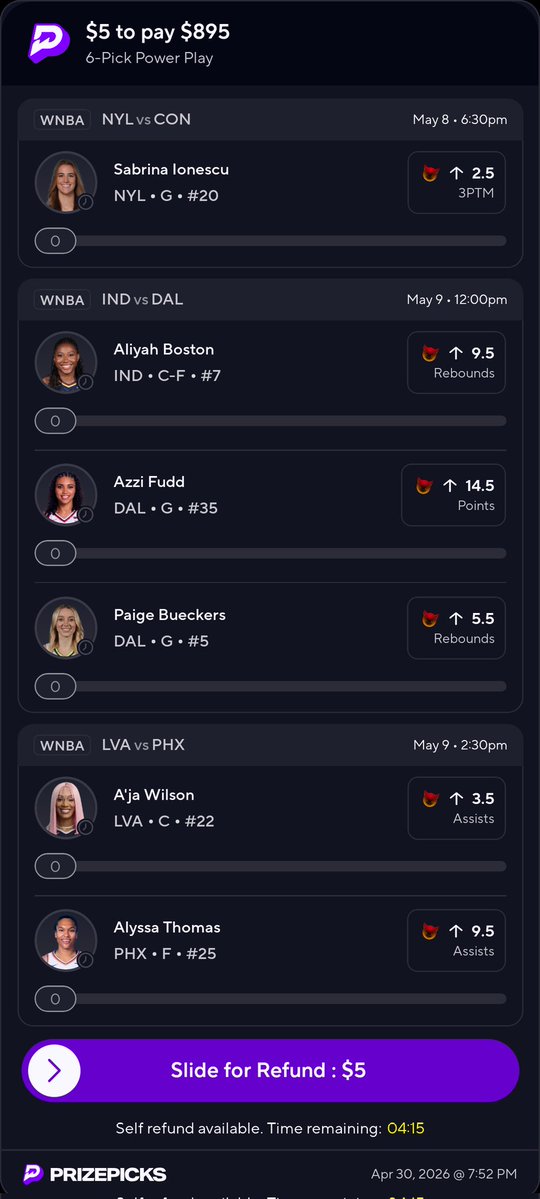 Lo_Limp's tweet image. prizepicks.onelink.me/gCQS/shareEntr…
#PrizePicks #Wnba #Demons 😈🤺🔥🔥🔥
The Queens 👑 Are Back!!! #LFG #LetsGetIt 💲💲💲