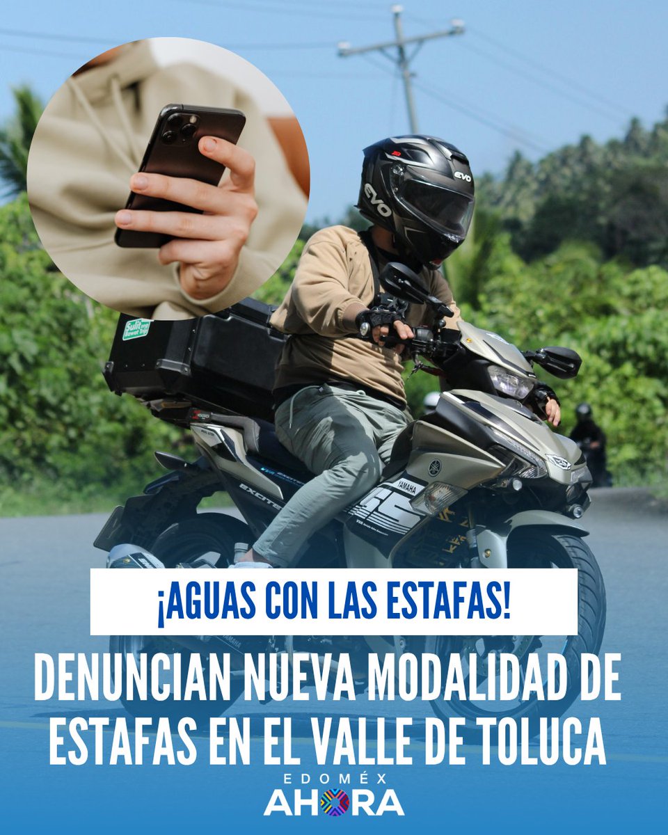 EdomexAhora's tweet image. 😱 ¡Aguas con las estafas! Nueva modalidad en el Valle de Toluca

🔗 wp.me/pcZHYa-8er

#Estafas #Toluca #Digital #Alerta