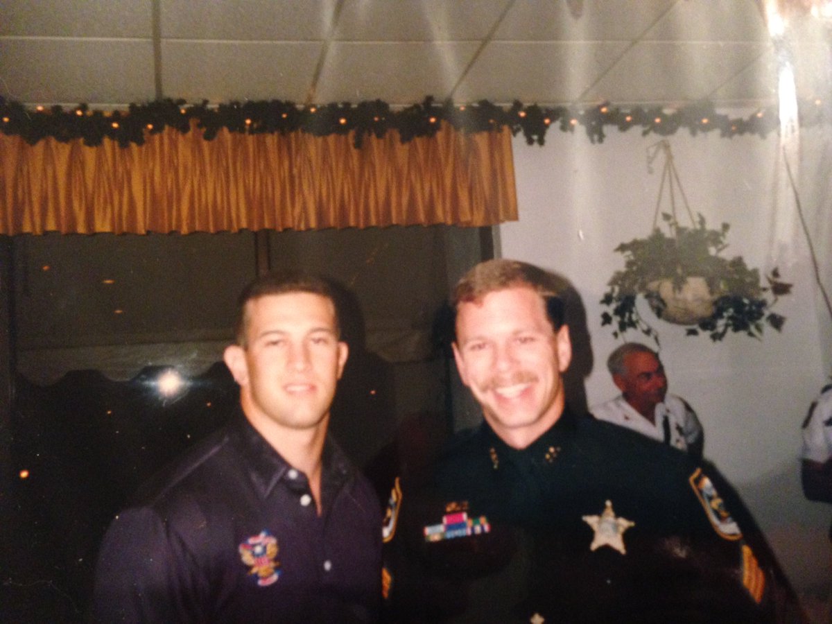 GUARDIAN10082's tweet image. Submitted my resignation today.  30 years.  Saw many things I didn’t want to see.  Was blessed to have a positive impact on some.  

Police academy photo from ‘96 with my favorite instructor.