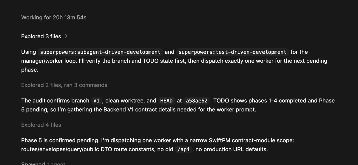 omideshoone's tweet photo. @sama this is indeed a real screenshot of my codex working for more than 20 hours straight and more to go
count me in. https://t.co/5GqBMBU7gK