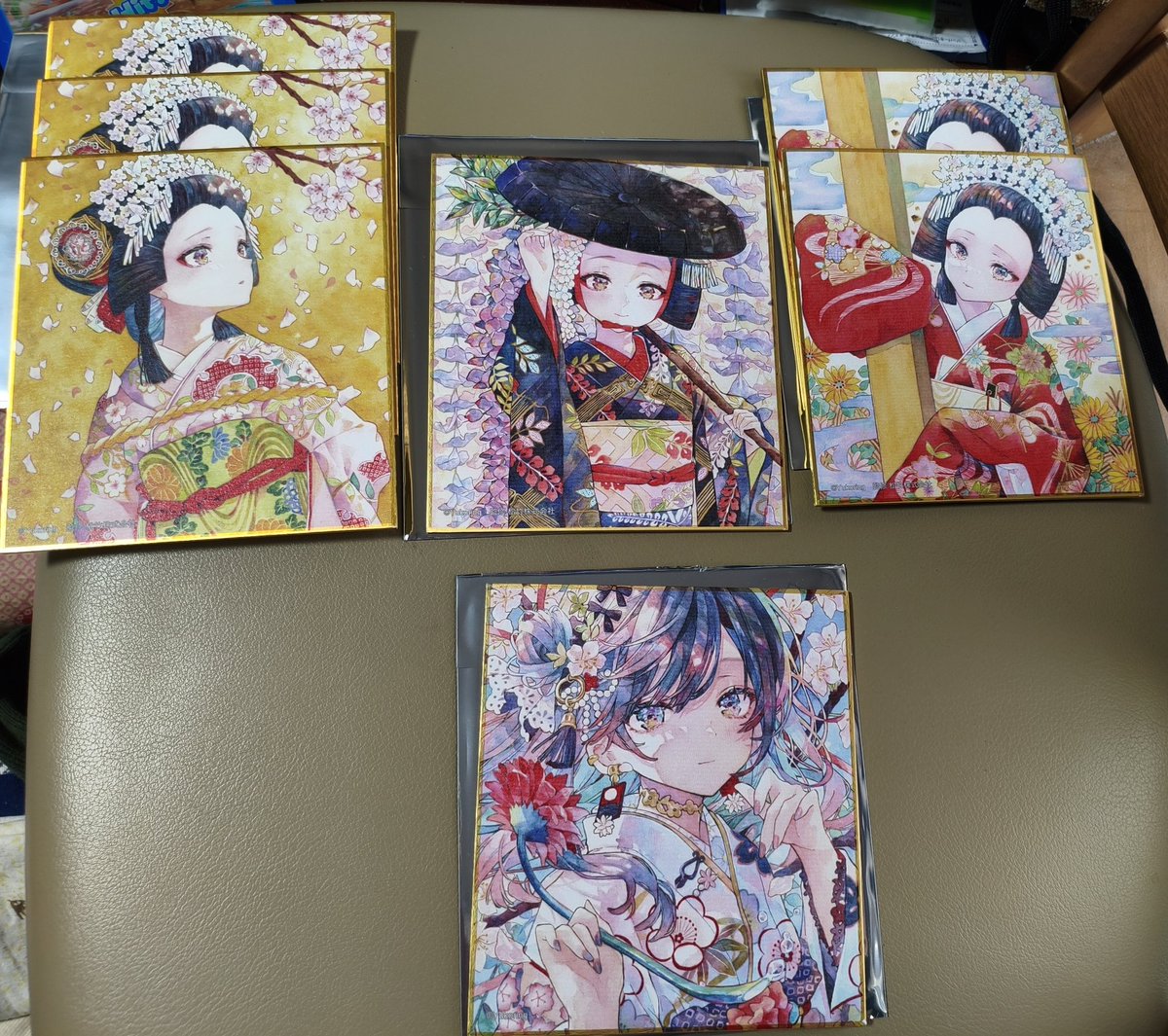 優子鈴　直筆サイン入り色紙 優子鈴先生の新作色紙！ 今回の歌舞伎娘たち、揃いました！ 生ける、も