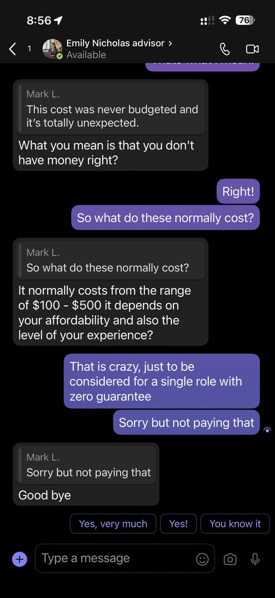 BinaryMaverick's tweet photo. Another recruiter upsell . https://t.co/EpROVtNqUr