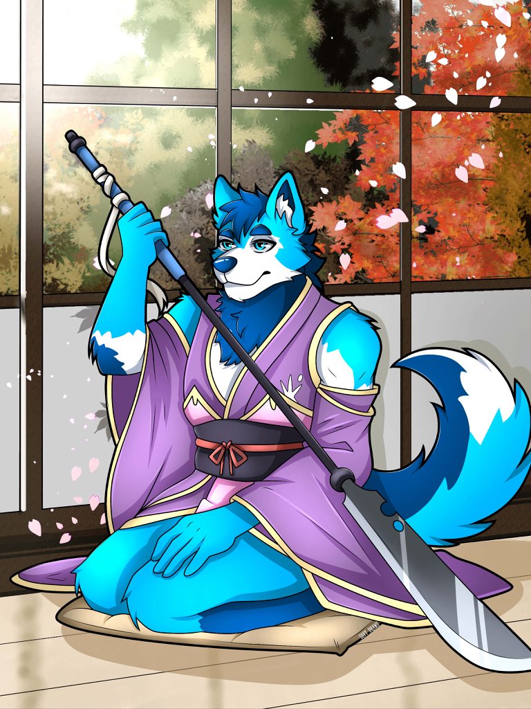 DewPup97's tweet photo. Requipped for a hangout in the garden always battle ready hehe!! Huge thanks @SoftCallum 🎨 did such and amazing job again can’t wait to see the next!!! https://t.co/Gt09gZit3P