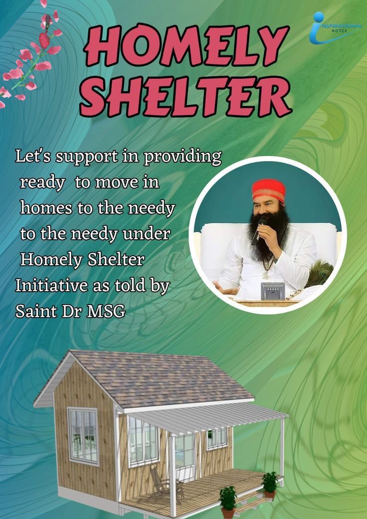 gursharanmann7's tweet photo. Every human being deserves the safety of a home, yet many remain deprived of it today. The #HomelyShelter initiative, launched by Saint Gurmeet Ram Rahim Ji, provides free housing to those in need, offering them a life of dignity and a renewed sense of hope. https://t.co/5eTvDAOrVk