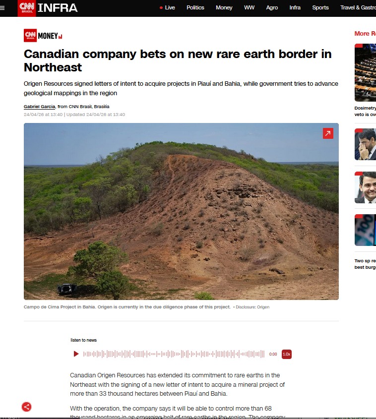 CapitalJemini's tweet image. Great news - @CNNBrasil mentioned @OrigenRes origenresources.com/origen-signs-l… 

cnnbrasil.com.br/infra/empresa-…
#brazil #RareEarthElements #REE #stocks #mining #investor #investment #mining #miningstocks #stocks #equities #investor 

📲$ORGN.C

📹Last interview with CEO Gary Schellenberg with our