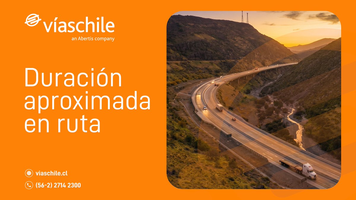 Autop_Aconcagua's tweet photo. Considera nuestros TIEMPOS DE VIAJE 🕑 en #NuevaAconcagua, desde el Peaje Las Vegas hasta Los Vilos de: 1 h con 25 min aprox #VíasChile Planifica tu viaje y maneja con precaución. @mop_chile @radiocarab @TTISantiago @TTIValparaiso https://t.co/3lbv3nP3aN