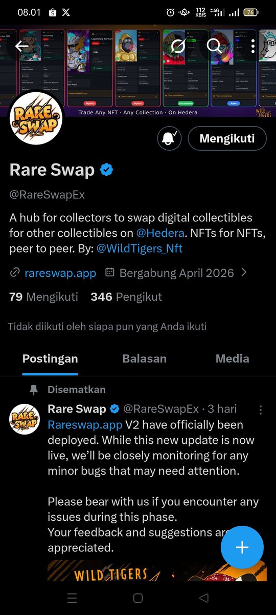 Hashgardcoin's tweet photo. @wildtigers_nft @RareSwapEx I like $HBAR letsgo
#Rareswap https://t.co/GDUdZlrsS2