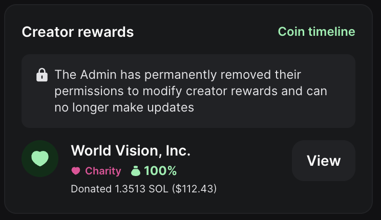 World Vision (memecoin) tweet media