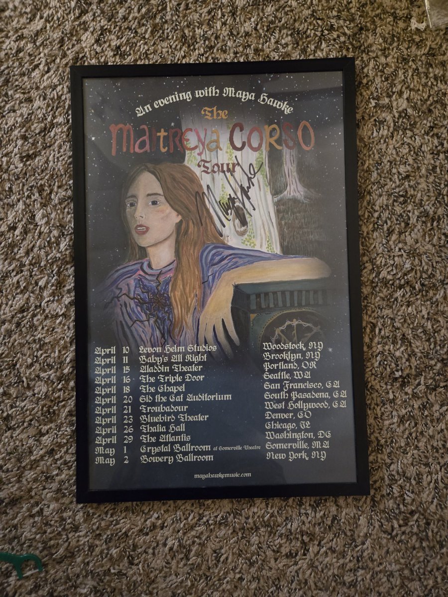 CartoonsRule12's tweet photo. Thank you Maya Hawke for the autograph tour poster https://t.co/0d9PWk9UHz