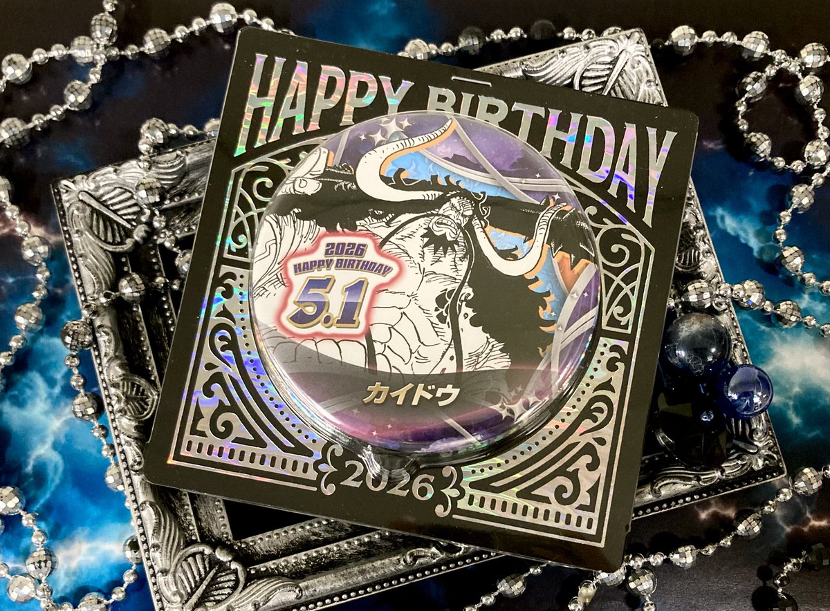 新商品】原画商品 『ONE PIECE』 バースデイ缶バッジ カイドウ 550円
