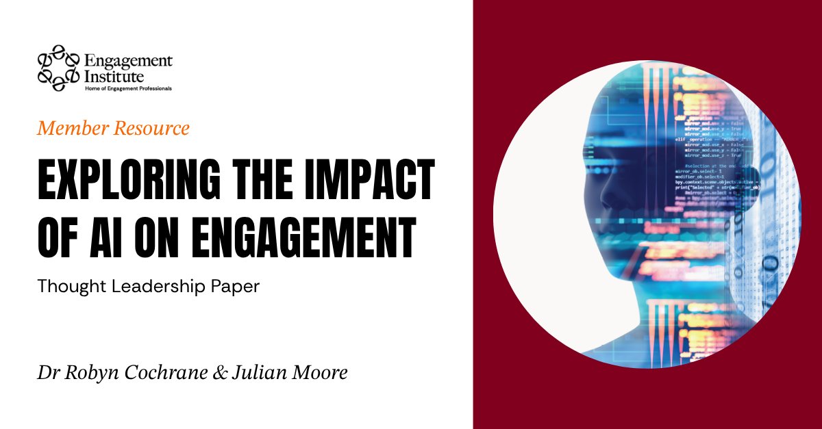 IAP2A's tweet image. AI is moving fast. What does it mean for engagement practice? In Exploring the Impact of AI on Engagement, Dr Robyn Cochrane and Julian Moore unpack the opportunities, risks and realities. Explore the series: bit.ly/4eCMmje 
#EngagementInstitute #Engagement
