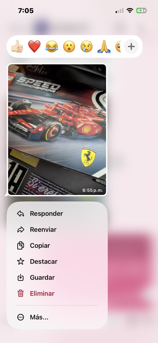 Rodrigo me dijo que me iba a dar un lego de ferrari del día del niño y ya llegó el ferrari 🥺