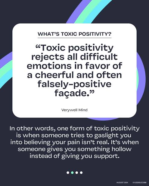 CarlosVSdWorld's tweet image. #mentalhealth 

Mental health is about staying positive.

Sometimes someone's positivity may only be toxic positivity.