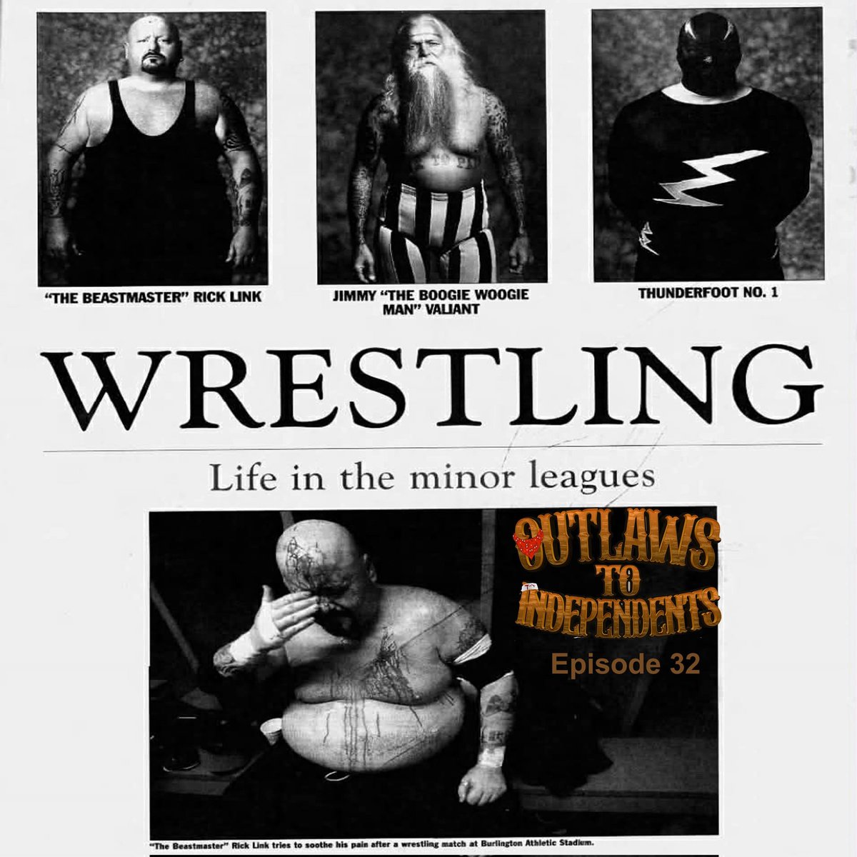 OutlawsPod's tweet photo. Now wherever you listen to your favorite podcast. episode 32 - On this episode Jon &amp; Beau talk kids, Buc-ee's, NFL films impact on wrestling, and Beau goes on a rant! All before they cover April '99 Independents in KY, MO, IN, NC, and BC. Plus, Judy Lee reads a DM. https://t.co/vX5NH6TLkc