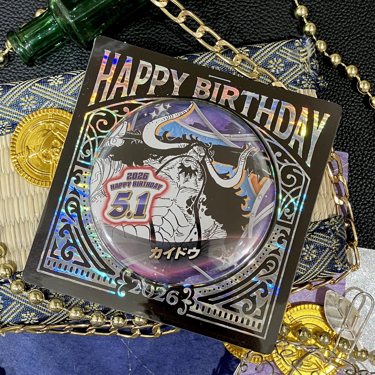 新商品】原画商品 『ONE PIECE』バースデイ缶バッジ カイドウ BF2 550