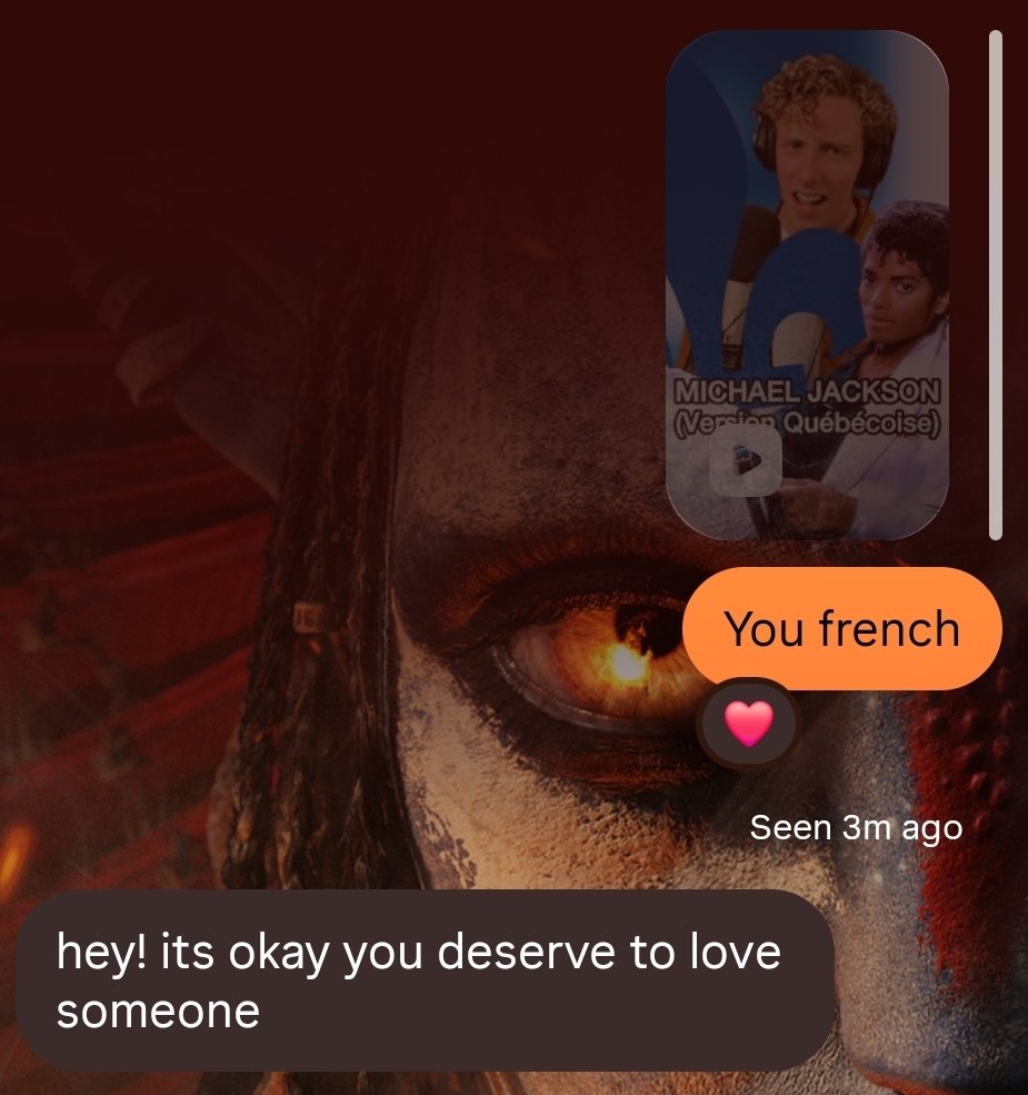 When homeboy lowk french but atleast hes supportive