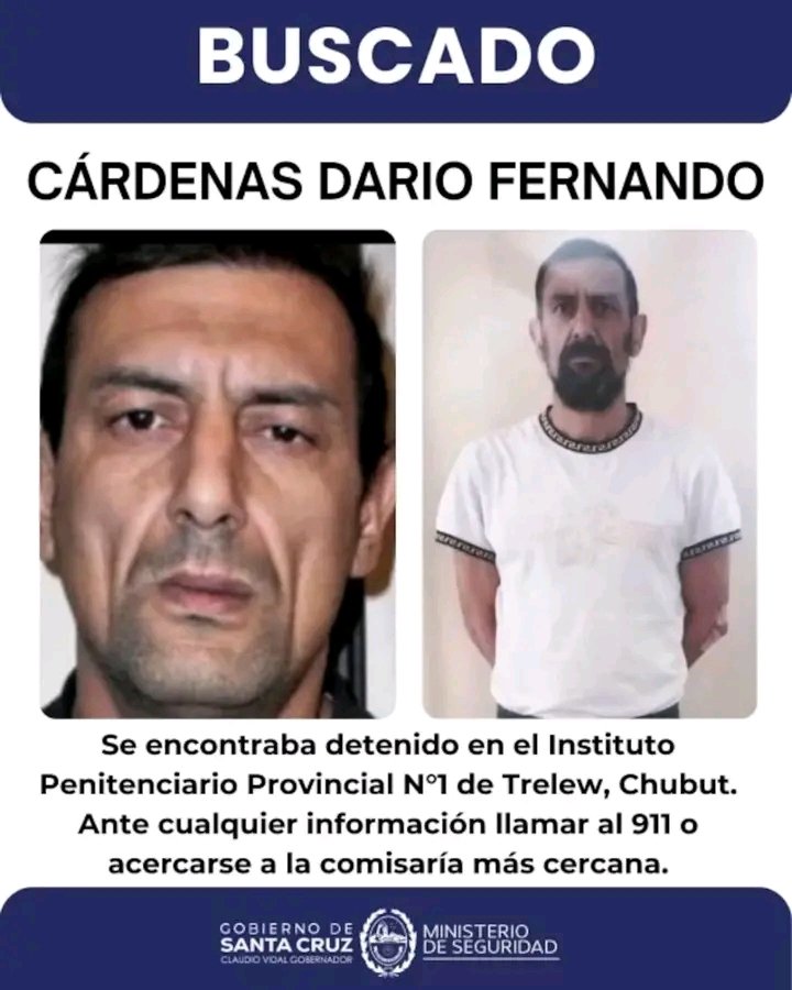 AGENCIAAUSTRAL's tweet image. Sigue la intensa búsqueda en Chubut tras la fuga de “El Loco”
instagram.com/p/DXxu3rsDO-U/…
#chubut #santacruz #rionegro #ellococardenas #trelew