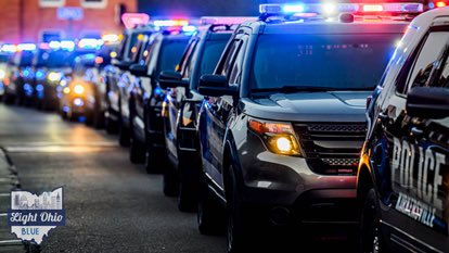 LightOhio's tweet photo. We hope everyone is ready to help us Light Ohio Blue next week! This year’s campaign is getting kicked off with the annual cruiser caravan. Law enforcement agencies across the state will take to the streets to honor those who serve, as well as those who have fallen. https://t.co/U6Jce7lXDa