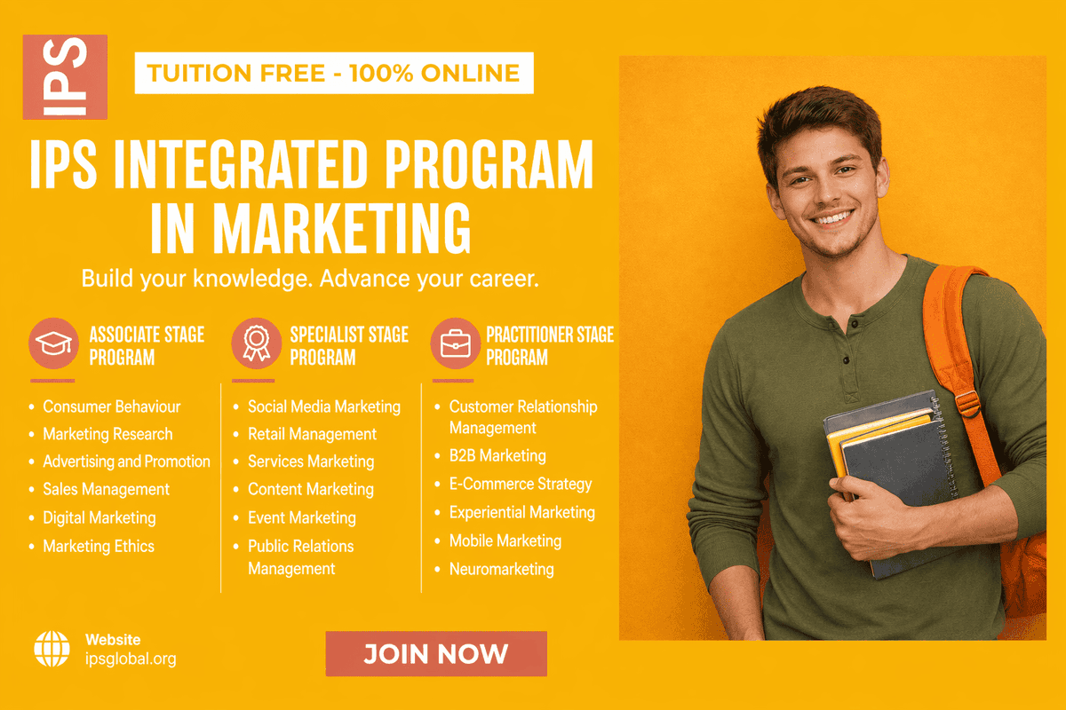 ipsglobalAU's tweet image. Create, analyse, and lead with the IPS Integrated Program in Marketing. Tuition-free, 100% online, from fundamentals to advanced strategy. Study anytime.
ipsglobal.org/programs/ips-i…
#Marketing #TuitionFree #OnlineLearning #DigitalMarketing
