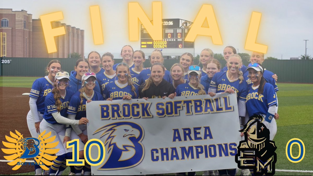 BrockSoftball's tweet photo. Your AREA CHAMPS!!!! https://t.co/rXco3PWRDv