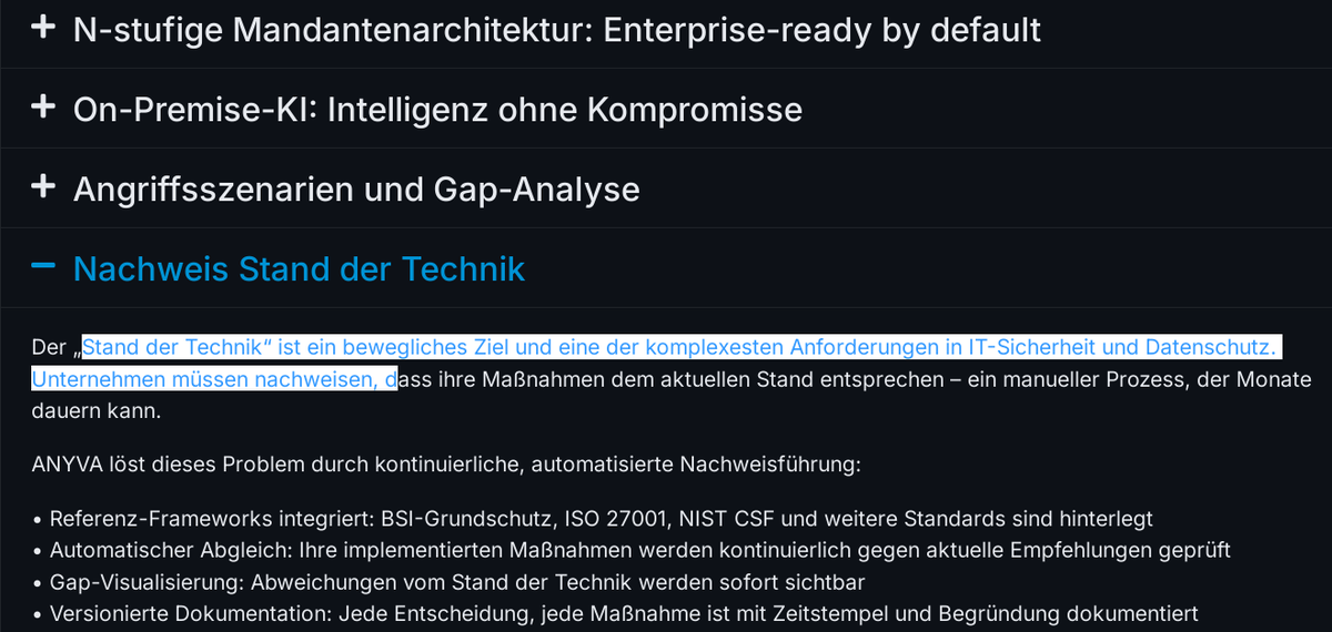 personenprofil's tweet image. Der "#StandDerTechnik“ ist ein bewegliches Ziel und eine der  komplexesten Anforderungen in #IT_Sicherheit + #Datenschutz. #Unternehmen  müssen nachweisen, dass ihre #Maßnahmen dem aktuellen Stand entsprechen –  ein manueller Prozess, der Monate dauern kann."

5/6