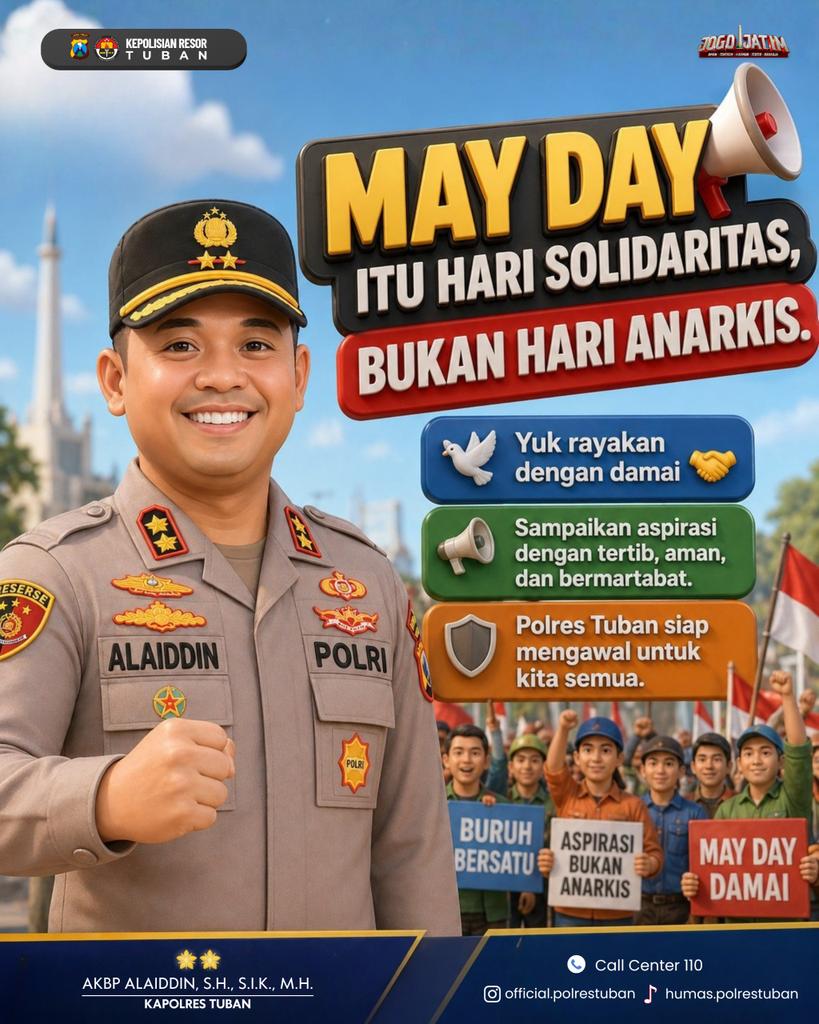 PolsekSenori's tweet image. May Day Itu Hari Solidaritas 
Bukan Hari Anarkis

@DivHumas_Polri
@1polrestuban
@PolsekSenori
@bidhumas_jatim

#polisi #police #polisiviral #polisijatim #polri #polripresisi #polisiindonesia