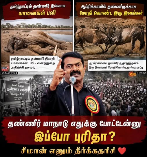 தண்ணீர் மாநாடு ஏன் ? புரிகிறதா உங்களுக்கு!
#seeman #seemanism #seemanspeech #naamtamizharkatchi #Seeman4TN
