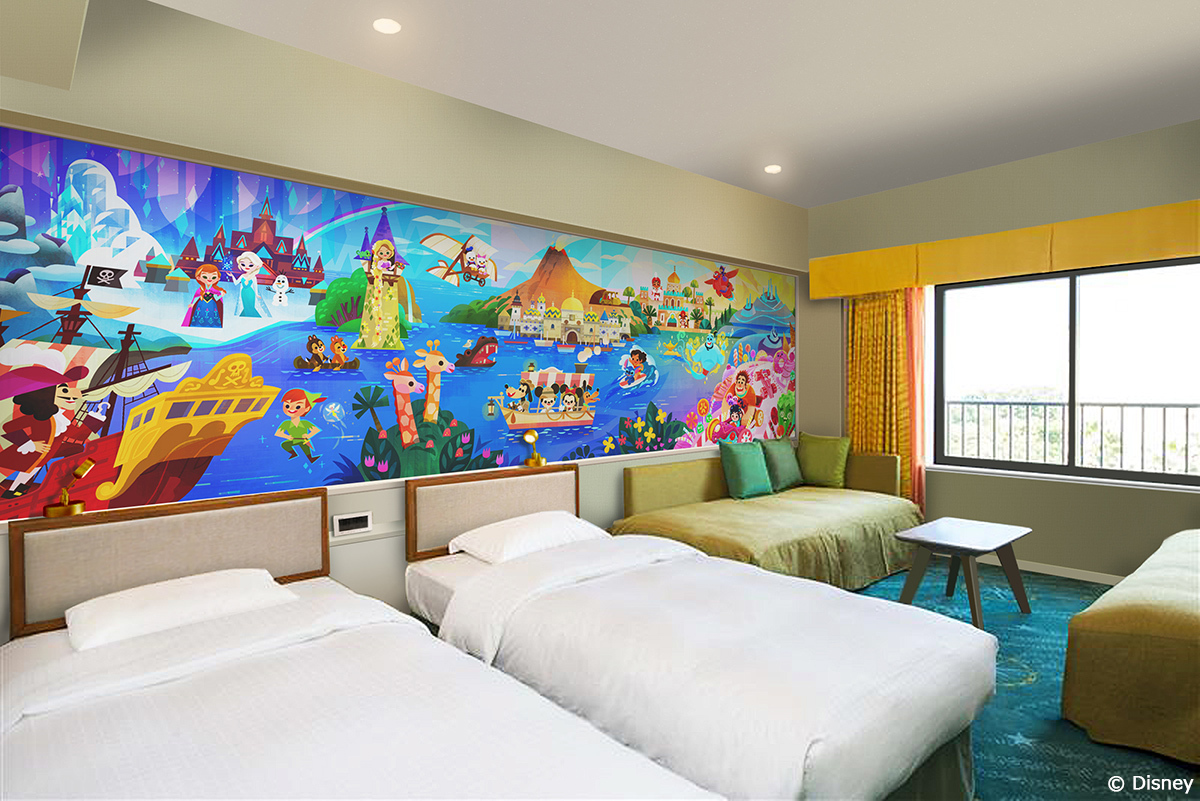 TDR_PR's tweet image. ／
客室アートが初リニューアル🎨✨
＼

東京ディズニーセレブレーションホテル®：ディスカバーの客室アートが開業以来初めてリニューアル！

9月1日の宿泊分よりご利用可能♪
予約は本日5月1日11:00よりスタート⏰

くわしくはこちら
tokyodisneyresort.jp/hotel/dch/topi…