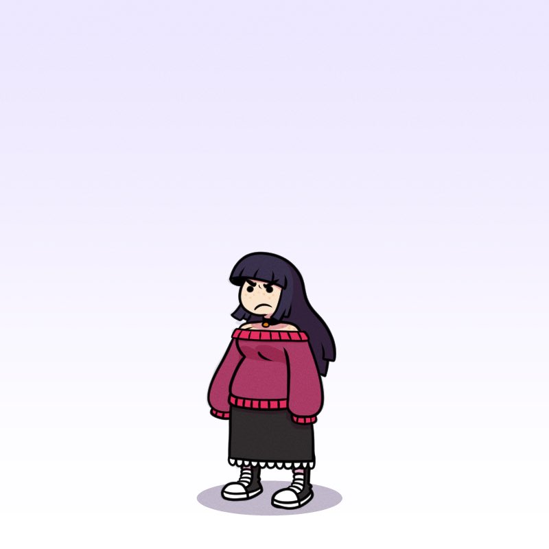 Layla on a white void.