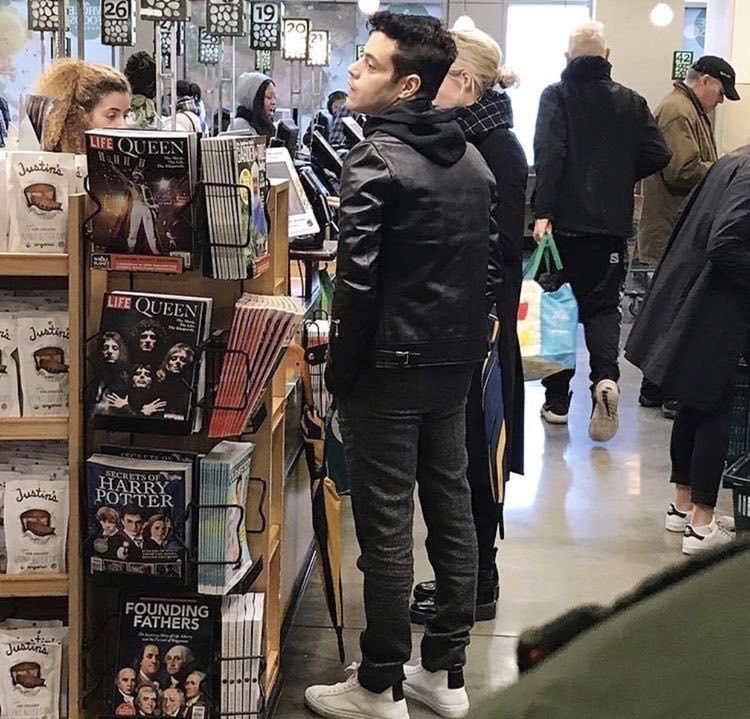 roesmalheart's tweet image. came across this pic of rami and just realized i have one the queen magazines thats in this so that’s #awesome