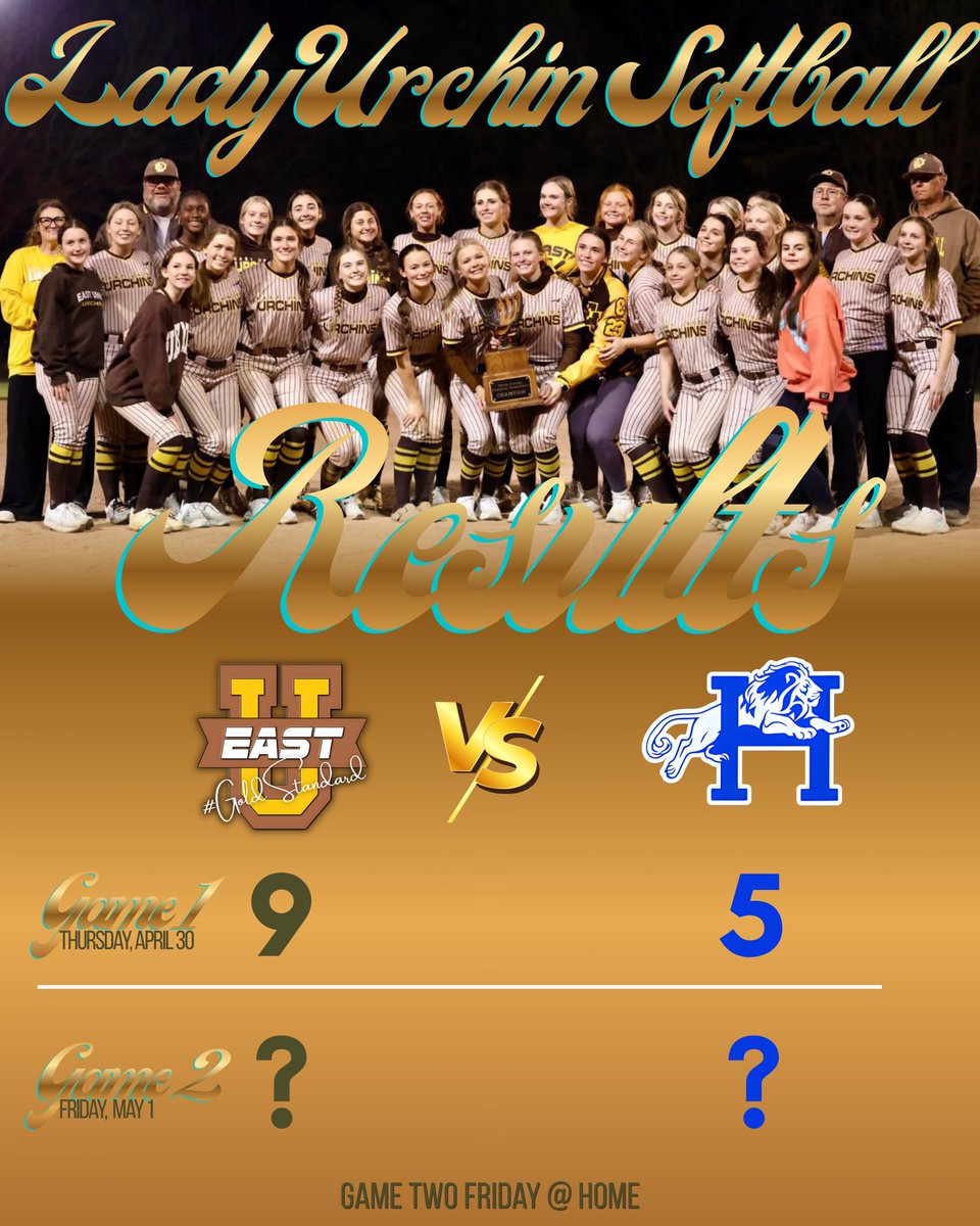 EastUnionAC's tweet image. It was a very intense seventh inning, but the Lady Urchins were able to hold off the Lady Lions to take game one of the round three series. Game two is Friday at home, and we need all Lady Urchin fans to be there and be loud! #Playoffs #RoadToState #Believe #BeEpic #GoldStandard