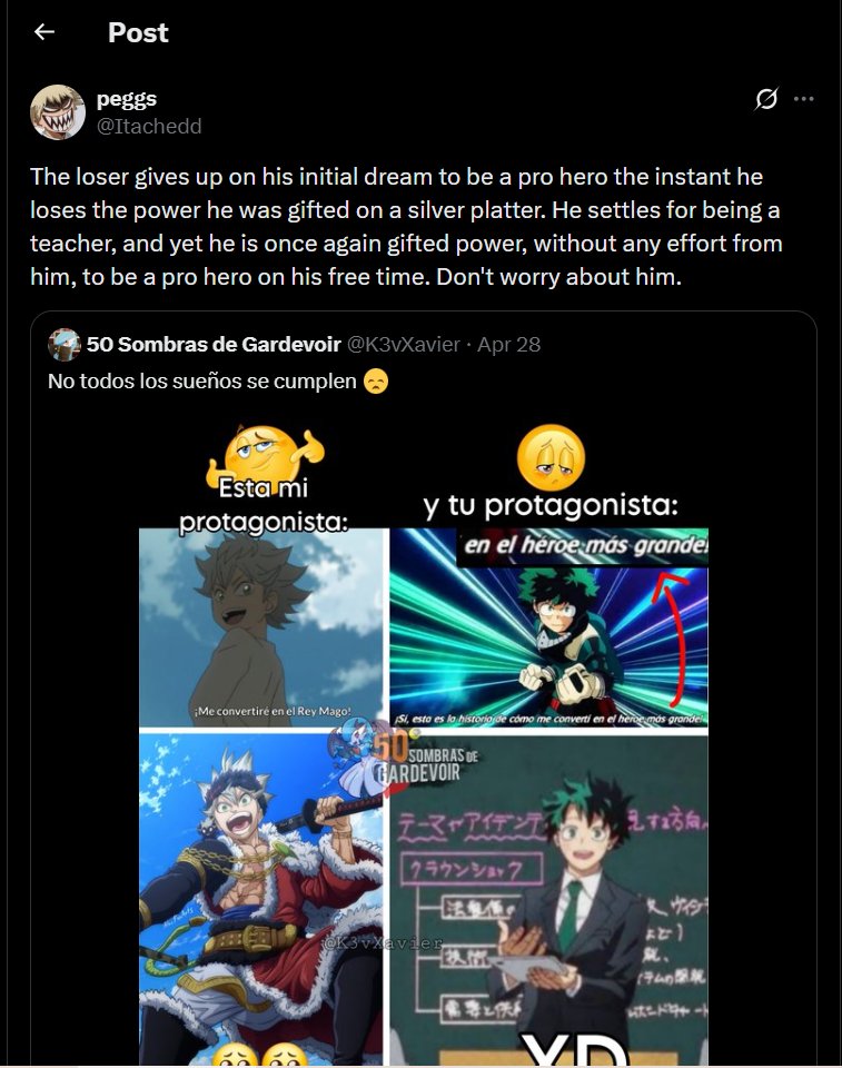 MHA Hater Out Of Context tweet media