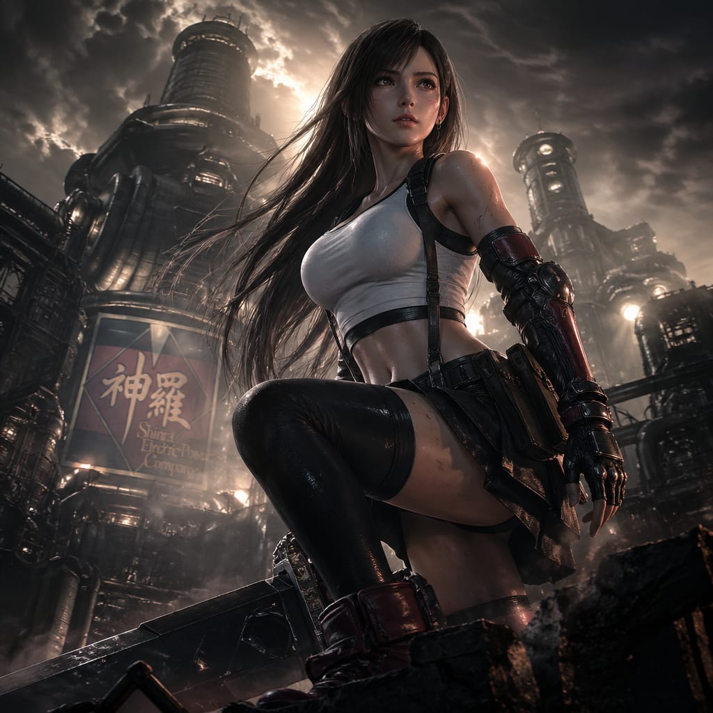 aefte_ai's tweet photo. Tifa Lockhart #FinalFantasy #NewGrittyStyle #GameNightVibes https://t.co/LHzskrQRST