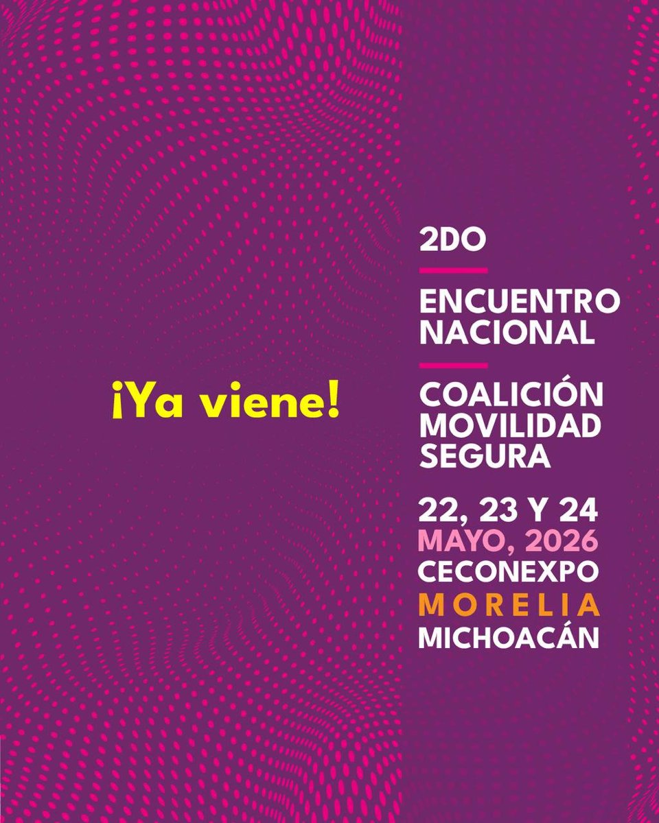 Para reducir lesiones y muertes por siniestros de tránsito DEBEMOS trabajar en equipo: sociedad civil, legisladorxs, gobiernos, sector privado y ciudadanía sumemos esfuerzos para lograr #NoMásMuertesViales Entrada GRATUITA Regístrate YA en: forms.gle/YhzZhnrYTwTWPq…