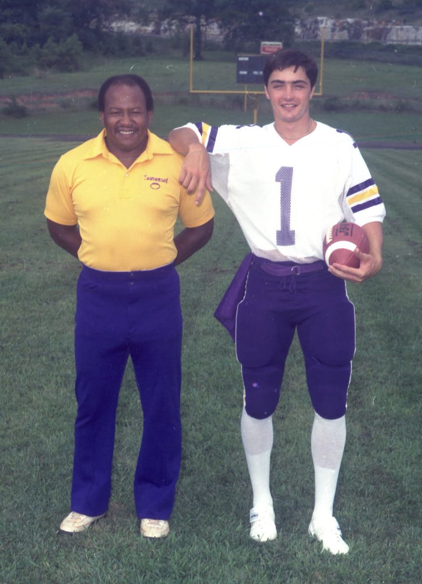 BJNFBALL's tweet photo. We were honored to have Somerset great Tony Massey at practice this afternoon to share a few words with Team 120! 

Massey was one of the best to ever wear the Somerset gold helmet, totaling 26 INTs as a Safety while also playing QB and finishing his SHS career with multiple All-State selections and as the 1984 AP Kentucky Male Prep Athlete of the Year. He would go on to have a standout career at UK before brief stops with the Colts, Patriots and in the World League of American Football. 

Long Live the Brotherhood!