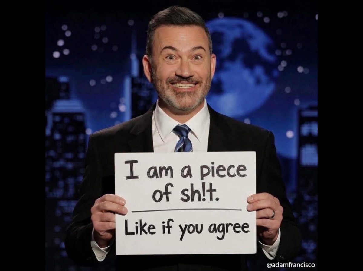 sdrm222's tweet photo. @JimmyKimmelLive looking like your Hate and TDS dripping show is over with again very soon!!!!! #jimmykimmellive https://t.co/Tqo9Qdugj7