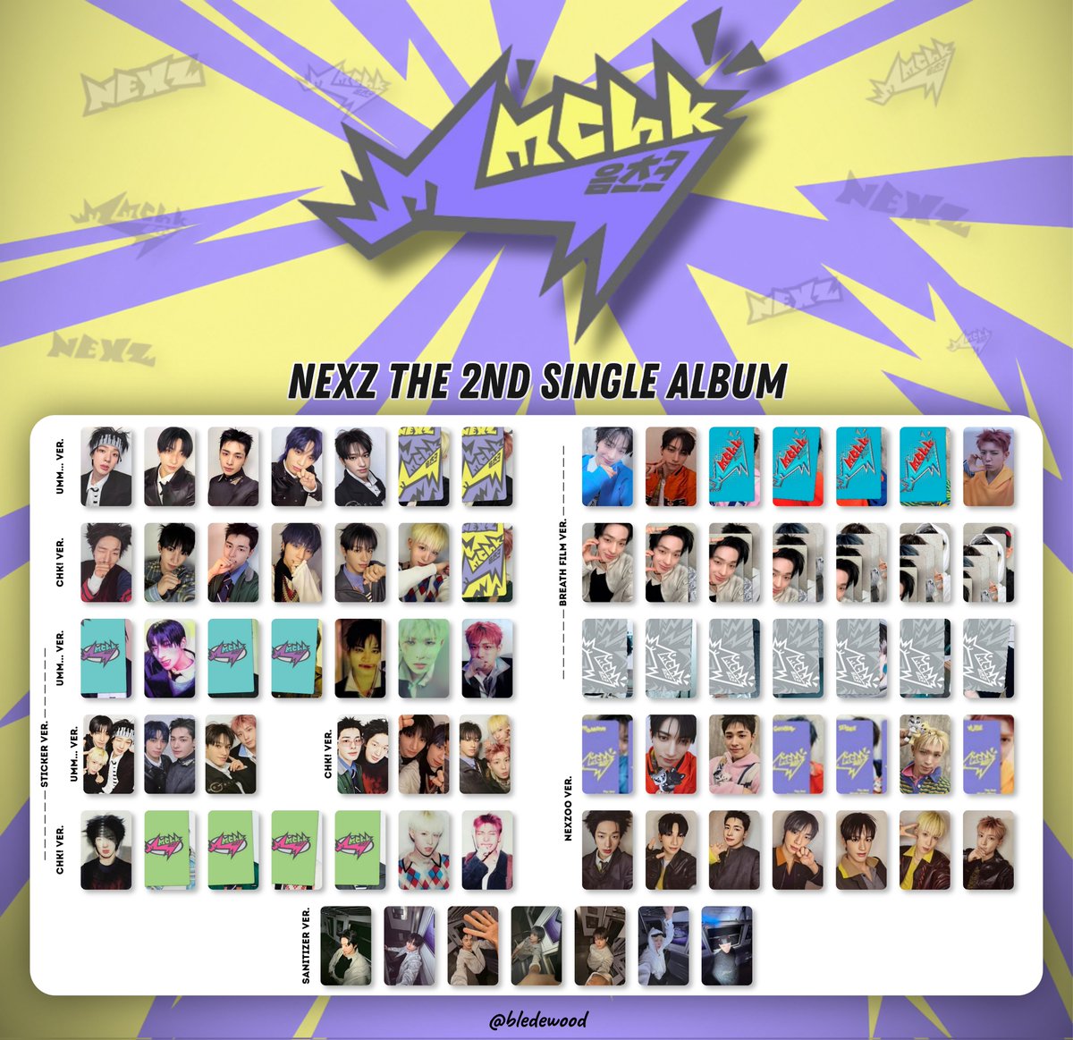 NEXZ Template all photocard album 2nd Single Album [Mmchk] • If