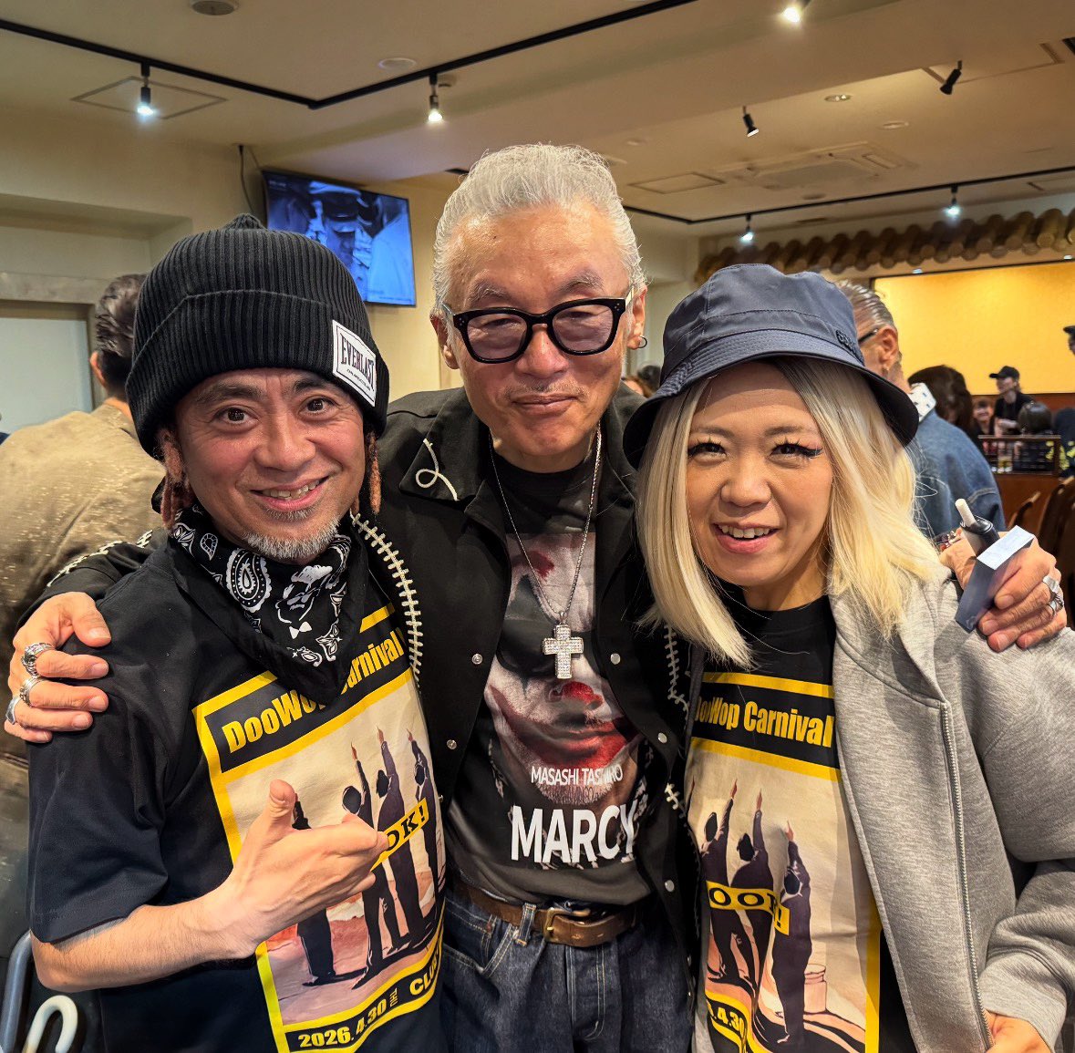 MARCYさん
田代まさしさん
DOO-WOP CARNIVAL Ⅲ

盛大！！！
開催おめでとうございます㊗️

このイベントに誘って頂いた
MARCYさんに大感謝🩵
お疲れ様でしたー

何回も観てくれる方々、
初めて観てくれる方々、
バックステージでいろいろな交流

ライブ後...
昔の「スター誕生」で言えば？