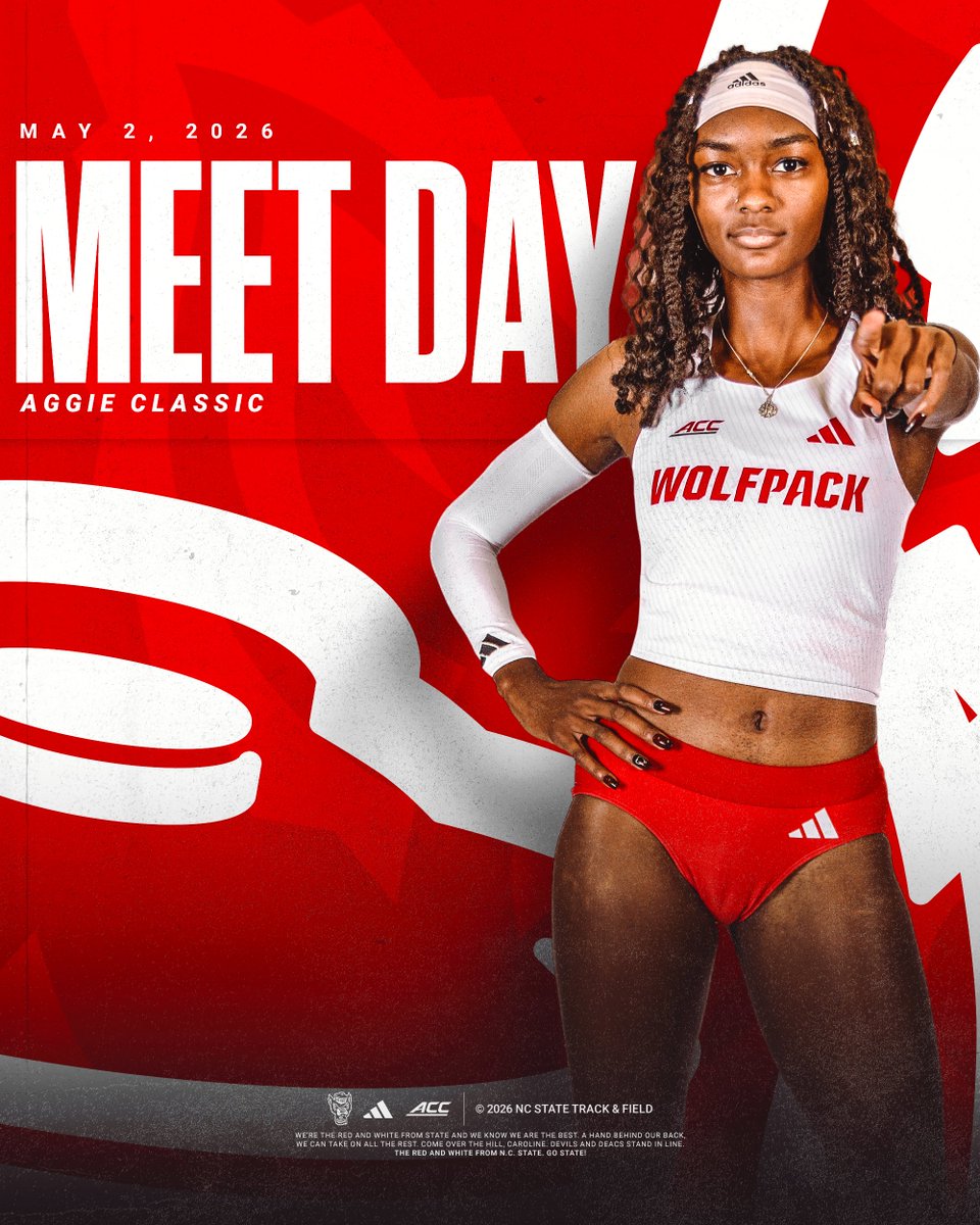 Wolfpack_TFXC's tweet photo. Ready to compete

🐺Aggie Classic
📍Greensboro, N.C.
🕰️Field: 10 AM | Track: 12:45 PM
📊https://t.co/3YT8jTLal0

#WolfpackTF | #GoPack https://t.co/QKDUAMYWda