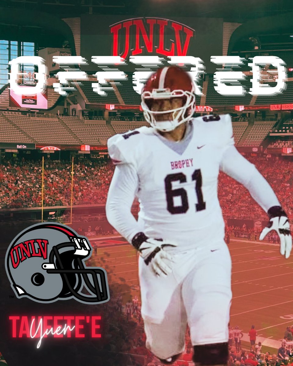 YuenTaufetee's tweet image. ALL GLORY TO GOD 🙏 

I am blessed and grateful to received an offer from @unlvfootball @CoachAMayes 
#BST

@jason247scout @CoachMMartinez @FootballBrophy @DUiagalelei 
@raisingchamps_  @BlairAngulo 
@adam
