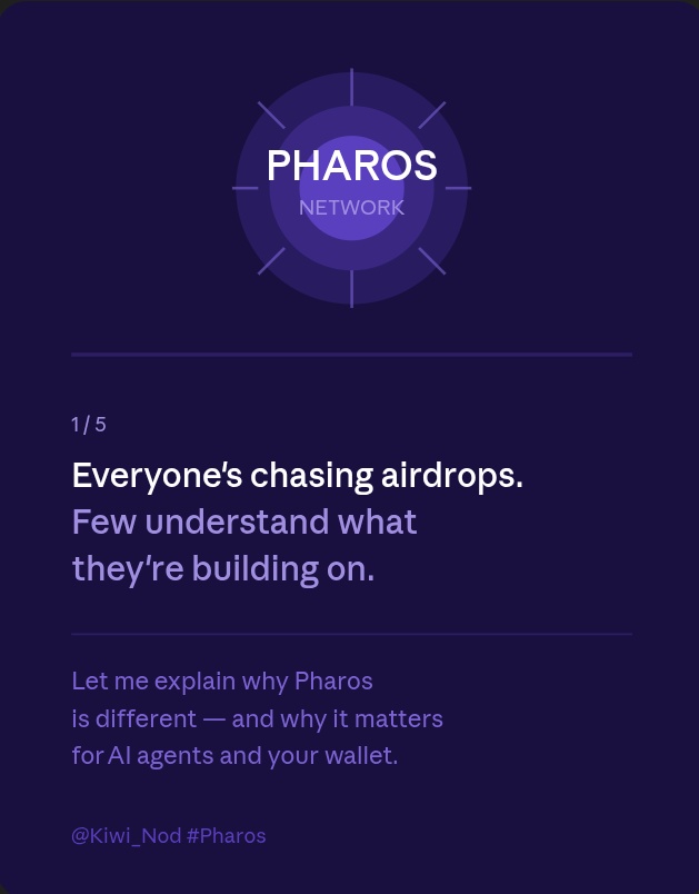 TheeOmoha's tweet photo. Everyone's chasing airdrops. Few understand what they're actually building on.

Let me explain why Pharos Network is different, and why it matters for AI agents and your wallet 🧵

@Kiwi_Nod https://t.co/kDLbMVzMtp